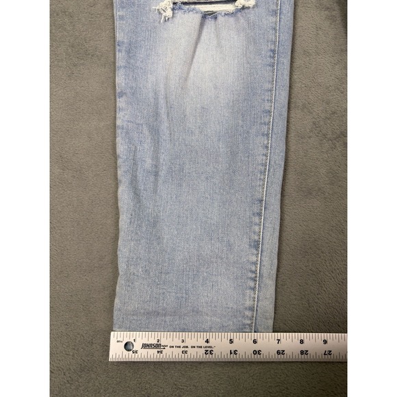 Old Navy Jeans Womens 6 Blue High Rise O.G. Straight Stretch Distressed - Picture 6 of 9